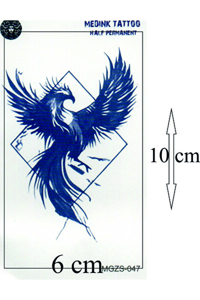 Tattoo 1 Aylık Gerçekci Anka Kuşu dövme geçici tattoo yapıştırma etiket