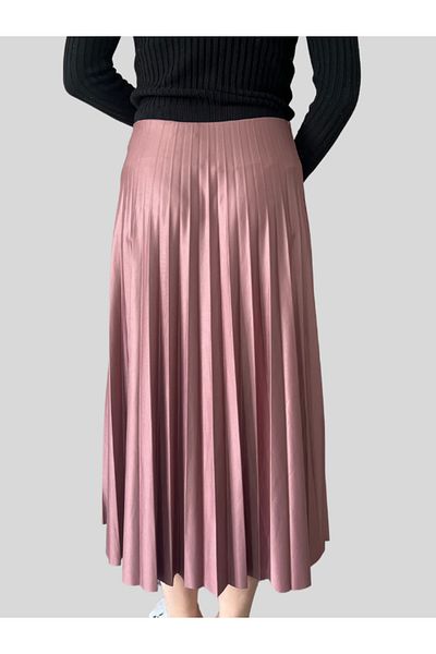 Damla Long Pleated Skirt High Waist