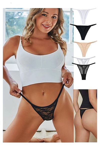 yokyokcollection String Thong Συνδυασμός Σχοινί Ελαστικό Γυναικείο Εσώρουχο 5 Τεμάχια
