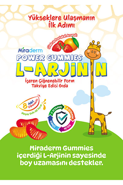 MİRADERM PHARMA POWER GUMMIES L-ARGİNİN 64 JEL