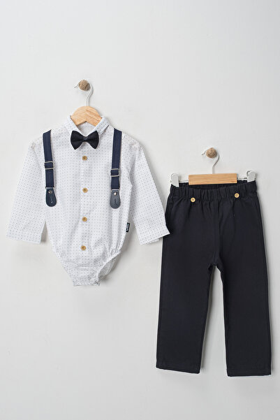 tinytrends Erkek Bebek&Çocuk Zıbınlı Gömlek Salopet Takım Elbise Bayramlık
