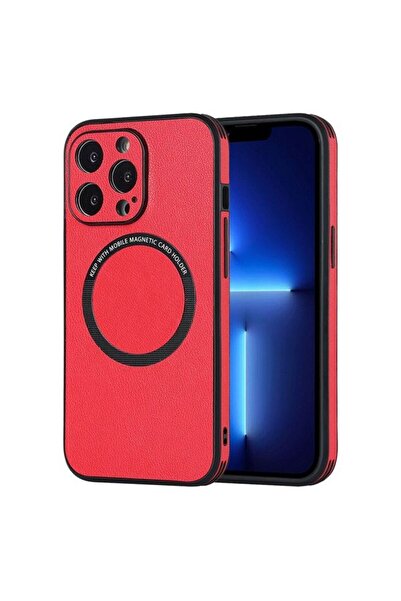 REDz Accessories Husă din piele, Magsafe, compatibilă cu iPhone 14 Plus, încă...