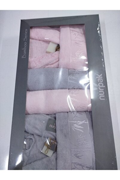 Nurpak Bamboo 10 Piece Bathrobe Set Powder Gray