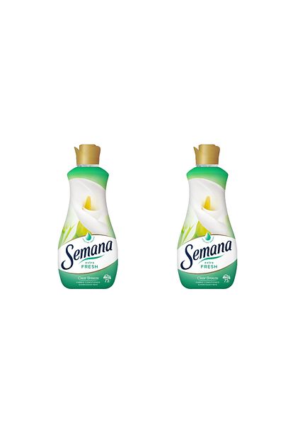 Semana Set of 2 X Super Concentrated Extra Fresh Fabric Softener, Clear Breeze, 75 Washes, 1500 ml