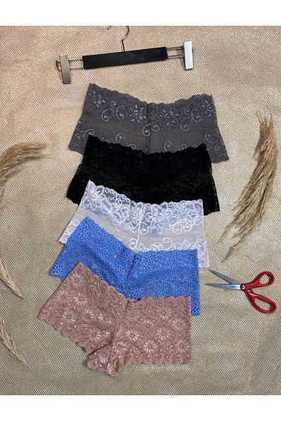 GECKO COLLECTION Chiloți damă Gecko Lace 5 piese - Boxer Fantasy Shorts