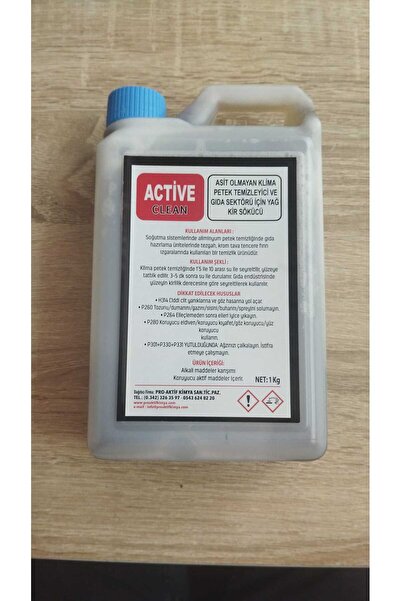 Artiko Metin ısıtma soğutma Klima Bakım Ve Temizleme Ilacı 1 Litre Active Cle...