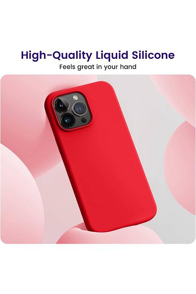 Generic غطاء سيليكون متوافق مع iPhone 13 Pro، ملائم للغاية مع حماية كاملة للجسم