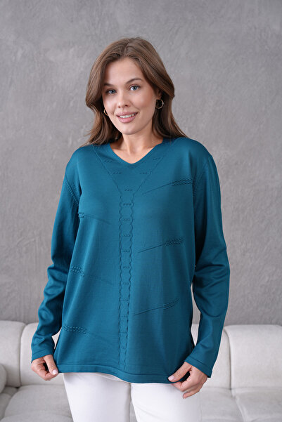 Lamierra Tricoturi Young Mother pulover sezonier cu decolteu în V