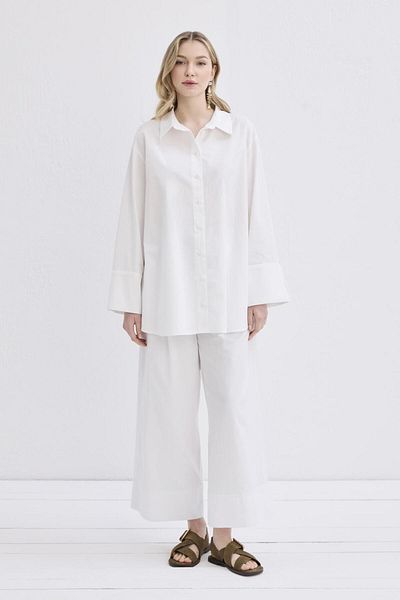 KADRİYE BAŞTÜRK Madelin Cuffed Shirt Ecru