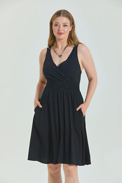 Los banditos V Yaka Robadan Büyük Beden Elbise