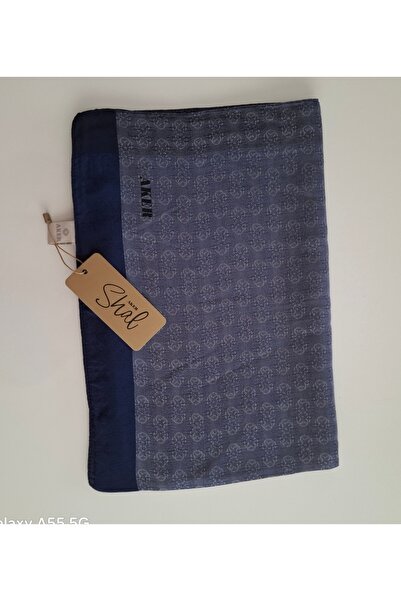 Aker MONOGRAM JAKAR ŞAL LACİVERT