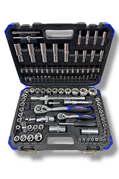 Yofeil 108 PARÇA PROFESYONEL LOKMA TAKIMI 1/2 VE 1/4 72 DİŞ CIRCIR MÜKEMMEL K...