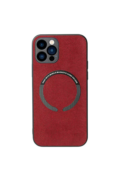 REDz Accessories Husă Magsafe, aspect Alcantara, compatibilă cu iPhone 13 Pro...