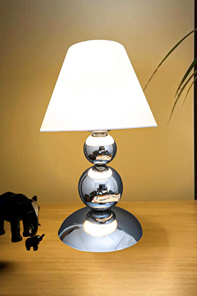 Fer Avize Nesrin Table Lamp Modern Design Wired Lampshade Night Light with Fabric Hat