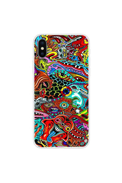 REDz Accessories Θήκη σιλικόνης συμβατή με το μοντέλο iPhone XS Colorful Ghos...