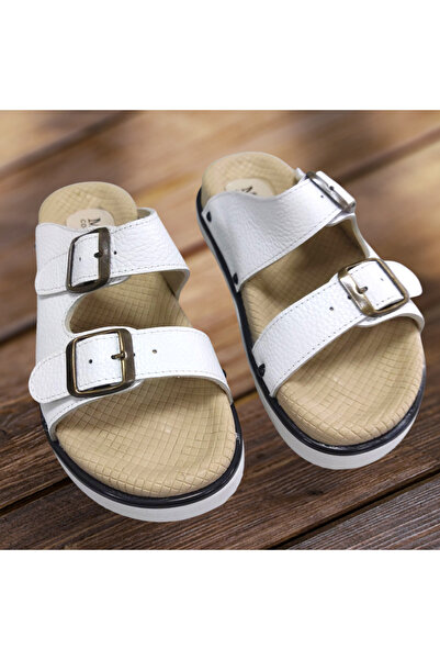 VİVA SHOES Orthopedic Genuine Leather Women's Slippers