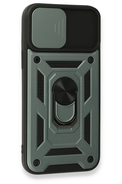New Face iPhone 15 Pro Case with Pars Lens Ring Silicone - Green Svlrs