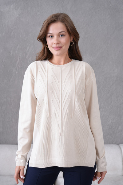 Lamierra Knitwear Young Mother Seasonal Crew Neck Sweater
