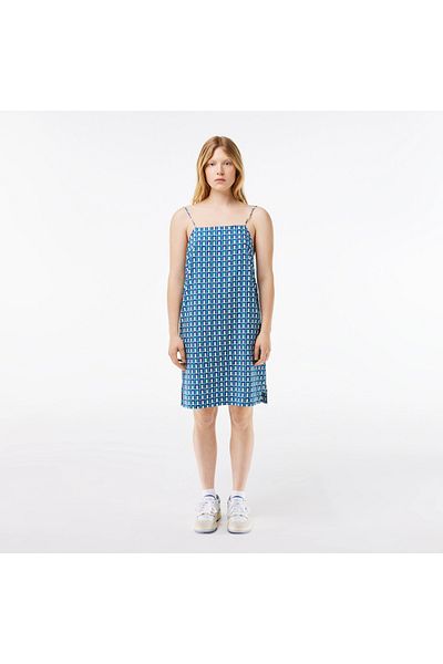 Lacoste Women's Graphic Motif Lightweight Cotton Dress