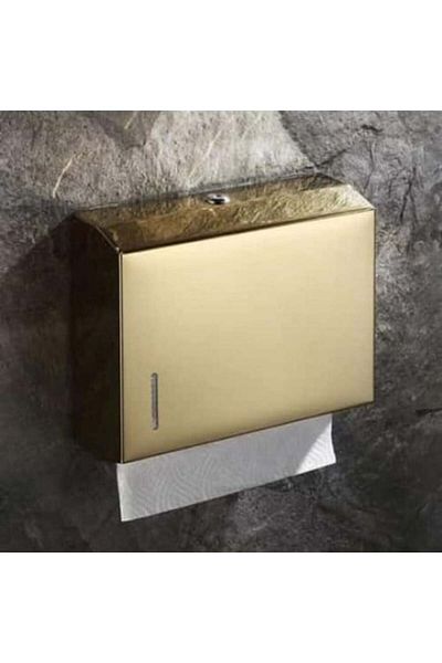TAFASSELL High-Quality Golden Steel Tissue Paper Holder