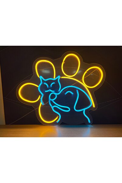 Disa Neon LED Dekoratif Aydınlatma -Kedi Köpek, 45x35 cm-