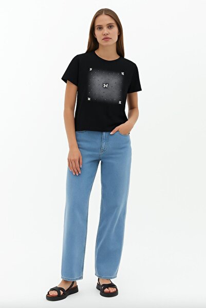 HAKKE Compact Ribbed Printed T-Shirt