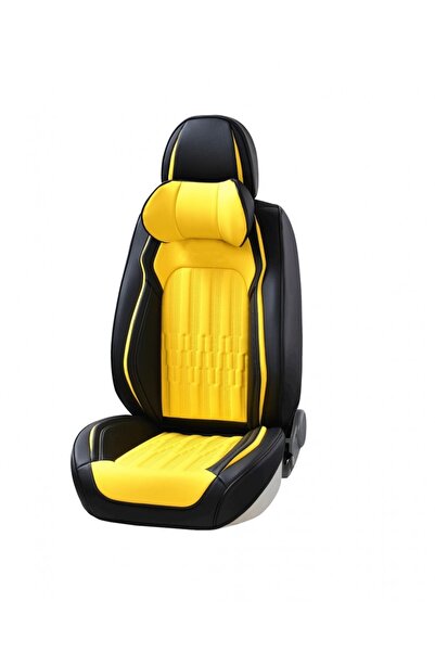 Umbrella Σετ καλύμματα καθίσματος αυτοκινήτου γενικής χρήσης, κίτρινο και μαύ...