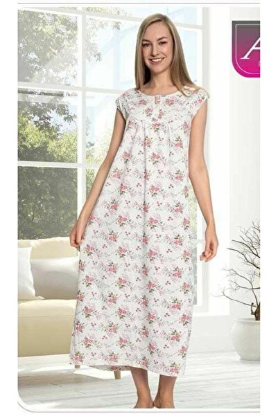 giyoon Kadın Çiçek Desenli Uzun Elbise Gecelik