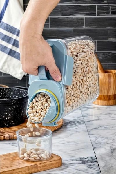 MultiStore تصميم مخصص 1.8 لتر مع غطاء حاوية تخزين مسحوق السائل المنظفات منظم الحمام صندوق تخزين متعدد الأغراض
