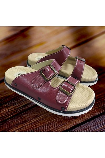 VİVA SHOES Orthopedic Genuine Leather Women's Slippers