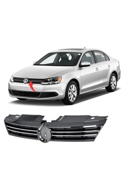 Genel Markalar Jetta Ön Panjur Kromlu Parlak Siyah 11>14 -