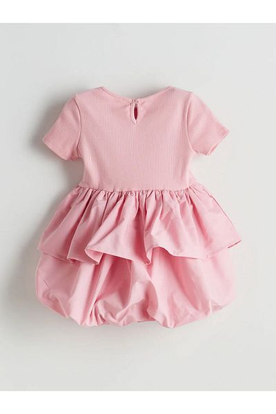 LC Waikiki Lcw Kids Pink Crew Neck Girls Camisole Dress
