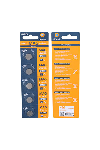 Polin Mag CR1225 3V Lityum Düğme Pil 5'li Blister