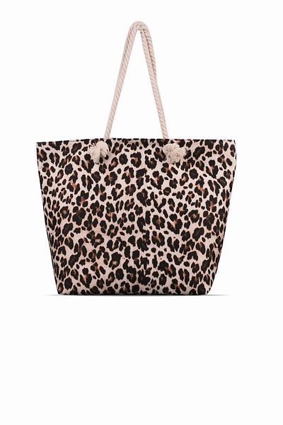 Lal Shoes & Bags Geantă de plajă pentru femei Elissa-leopard