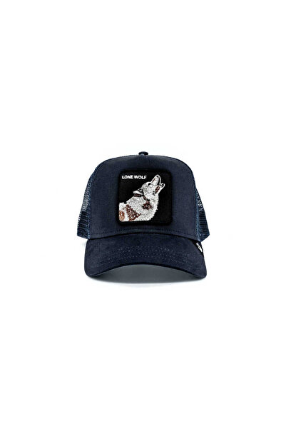 Goorin Bros Wolf (Kurt Figürlü) Lacivert Şapka