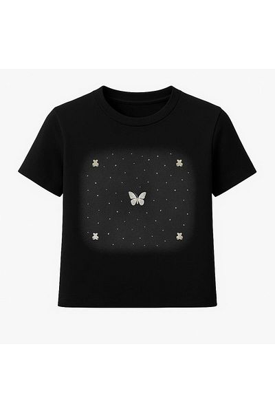 HAKKE Compact Ribbed Printed T-Shirt