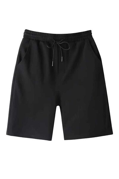 FUNSTYLE Pantaloni scurți negri cu croiala normală pentru bărbați