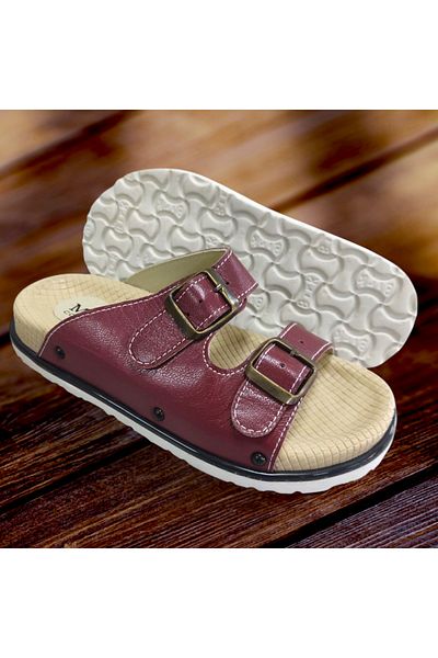 VİVA SHOES Orthopedic Genuine Leather Women's Slippers