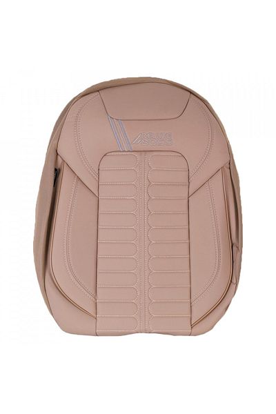 Umbrella Set huse piele ecologica pentru scaune, crem, universale, fata-spate, Milano Design