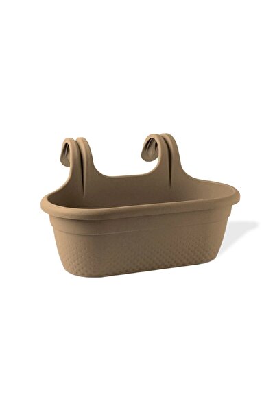 Asil Konsept 6,2 lt Askılı İnci Balkon Saksısı Plastik Saksı Çiçeklik 37 cm