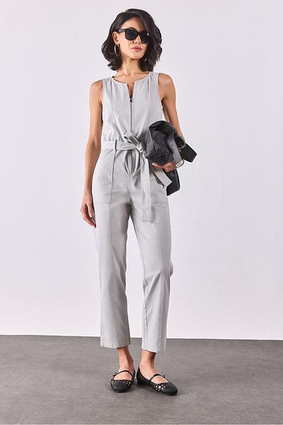 VENA Bianca Sleeveless Jumpsuit - Gray