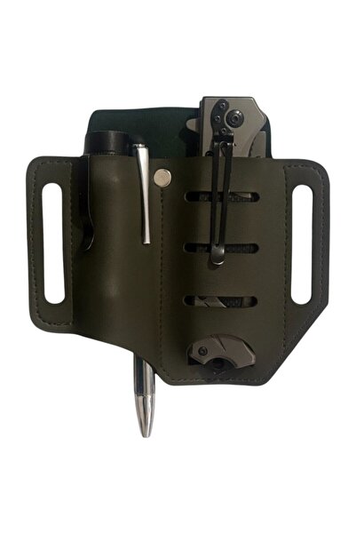 Fivy Çakı Ve El Feneri Kılıfı, Edc Kılıf, Kemer Için Çakı Kılıfı Haki