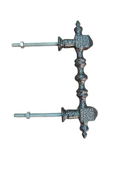 TRENDESK Demir Döküm Ferforje GRİ L Kapı Kolu aynalı 19 cm 1101 CN