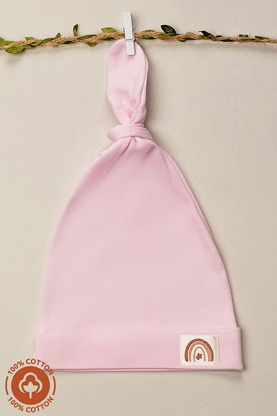 Miniel Unisex Baby Crest Detailed Laced Combed Organic Cotton Newborn Baby Beanie