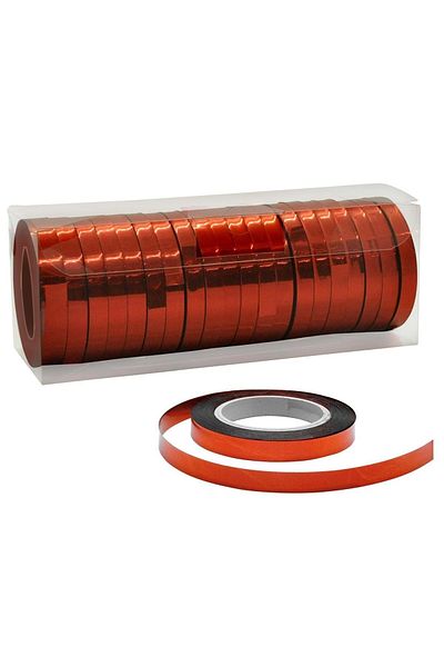 san Raffia Metallic 8mm 25Mt Red