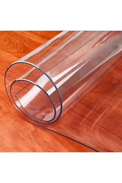 ABYZ Transparent Silicone Pvc Tablecloth 220x60cm Thickness 1.2 Mm Elegant Glass-look For Modern Design