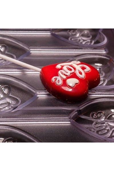 artizanmutfak Implast Polycarbonate Heart Lollipop Chocolate Mold 35 Gr - 691