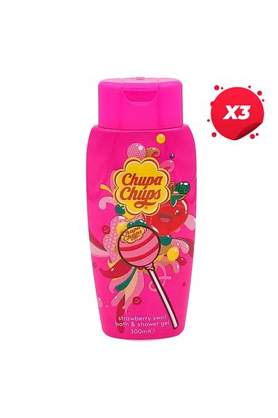 Chupa Chups X3-CHUPA CHUPS SHOWER GEL 300ML STRAWBERRY