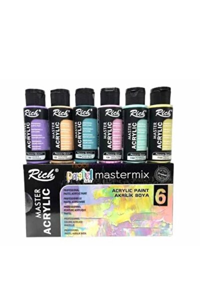 tuvval RİCH MASTERMİX AKRİLİK 60 CC 6 LI SET