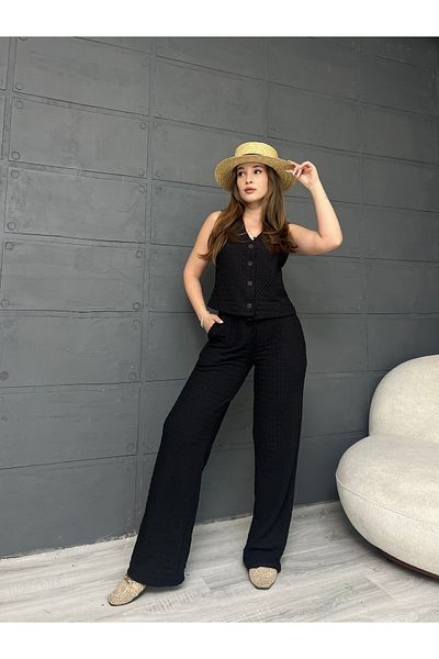 badibadii Set pantaloni vestă din stofă Gagari